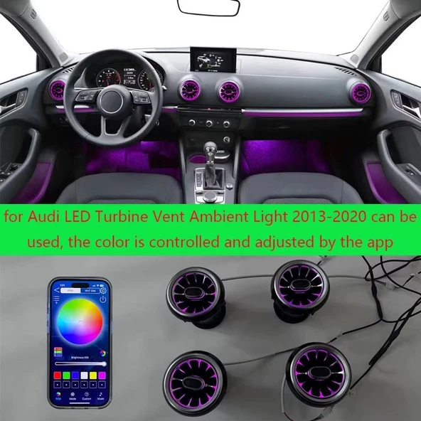 AUTOGP Audi a3 8v airwent havalandırma menfez seti ledli ambiyans 2013 / 2020 - 2