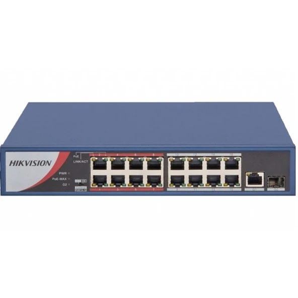 <![CDATA[HIKVISION 16port 130w FULL PoE DS-3E0318P-E/M(B) 10/100 Yönetilemez Switch]]>