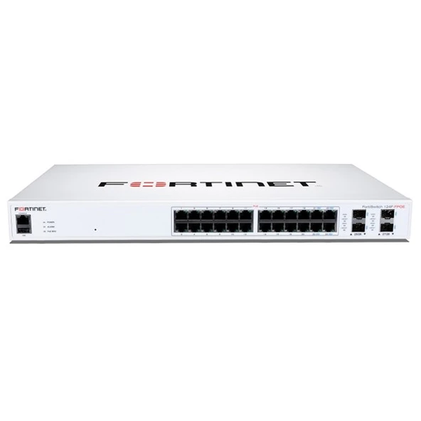 <![CDATA[FORTISWITCH 24port 450w FULL PoE FS-124F-FPOE GIGABIT 4XSFP+ Yönetilebilir Switch RackMount]]>