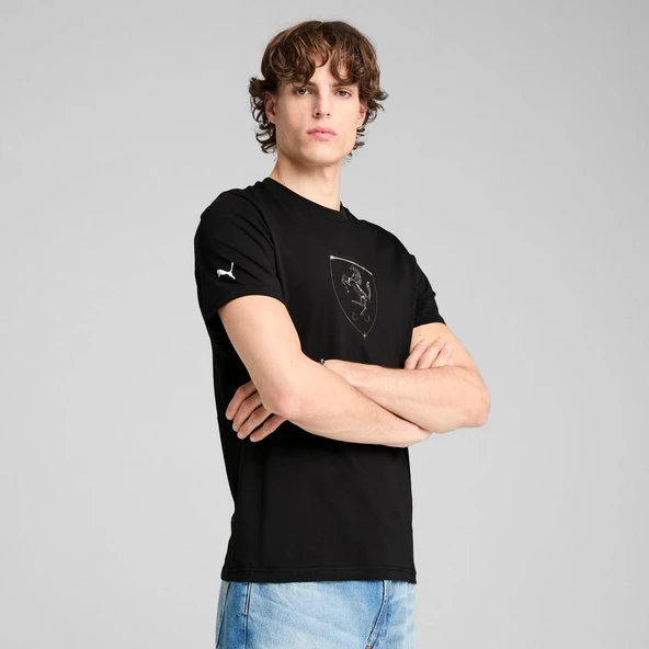 Puma 63018901 Ferrari Race Tl Big Shield T Erkek Spor Tişört - 3
