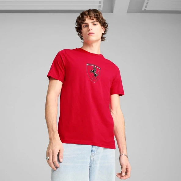 Puma 63018902 Ferrari Race Tl Big Shield T Erkek Spor Tişört - 3
