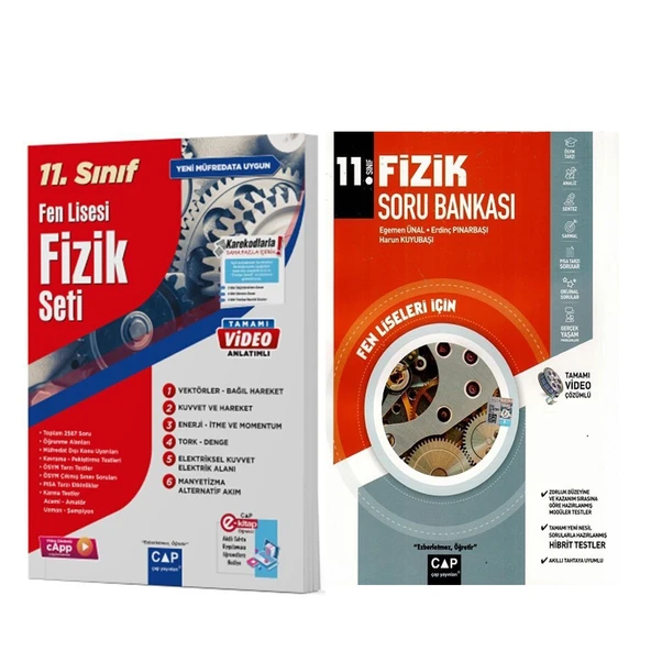 Çap 11. Sınıf Fen Lisesi Fizik Seti ve Soru Bankası Seti 2 Kitap