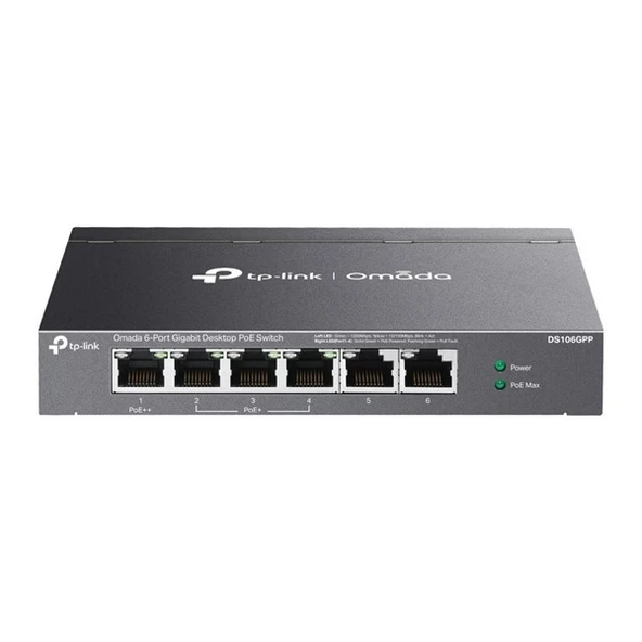 <![CDATA[TP-LINK 5port DS106GPP GIGABIT 60W 3port POE YÖNETİLEMEZ SWITCH]]>