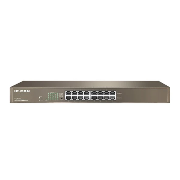 <![CDATA[IP-COM 16port G1016G Yönetilemez Rack Mount Switch Metal Kasa]]>