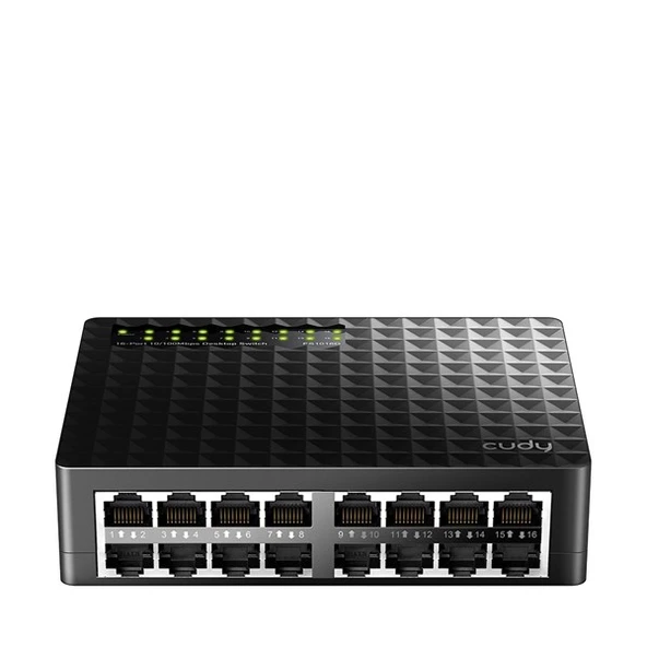 <![CDATA[CUDY FS1016D 16 Port 10/100 Yönetilemez Desktop Plastik Kasa Switch]]>