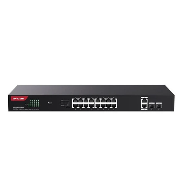 <![CDATA[IP-COM 16port G1120P-16-250W GIGABIT 2-UPLINK 2-SFP 230W TAM POE RACKMOUNT SWITCH ]]>