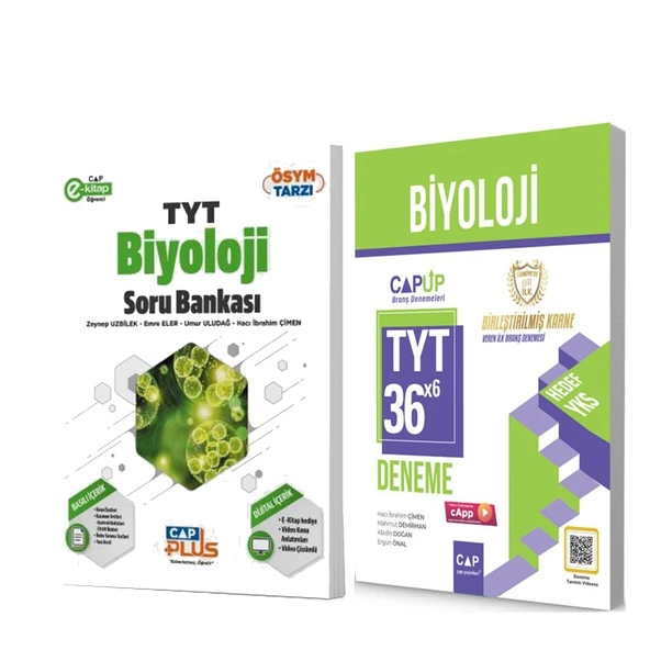 Çap Yayınları TYT Biyoloji Soru Bankası ve Deneme Seti 2 Kitap