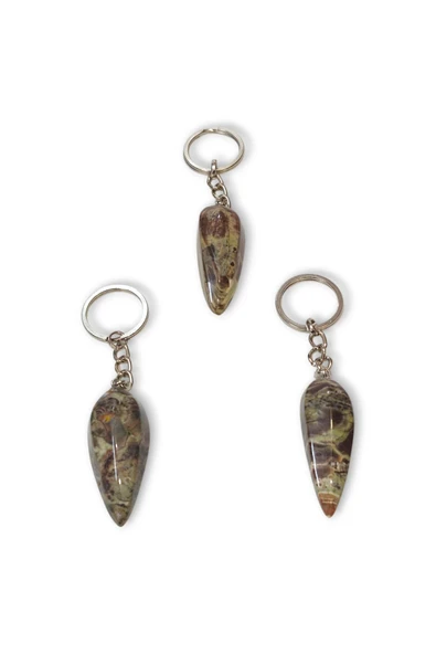 Rainforest Jasper Doğal Taş Anahtarlık 633-3 - 3