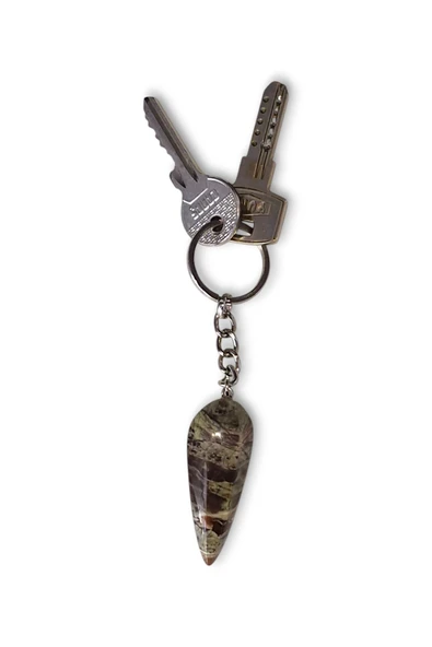 Rainforest Jasper Doğal Taş Anahtarlık 633-3 - 2