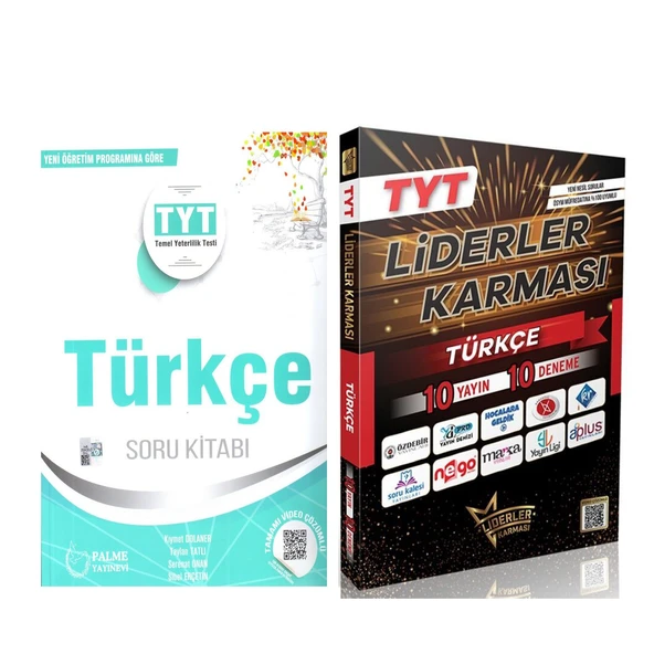 Palme TYT Türkçe Soru Bankası ve Liderler Deneme Seti 2 Kitap ürün görseli 1