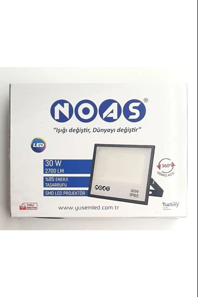 Noas - 30w Led Projektör Ultra Slim Smd 6500k YL70-0030 - 2
