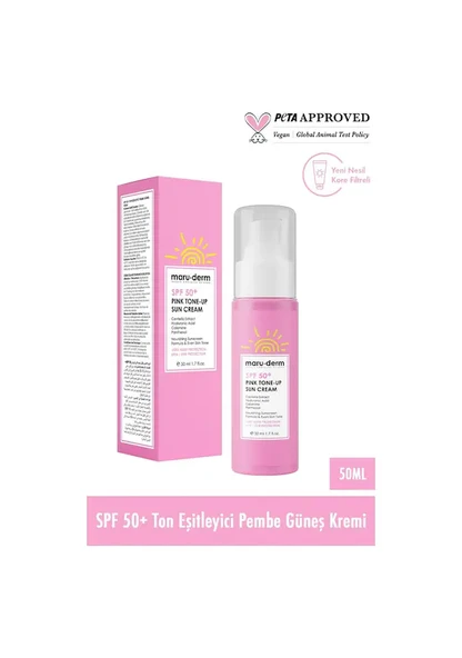 Maruderm Spf50+ Pembe Ton Eşitleyici Güneş Kremi 50 ml