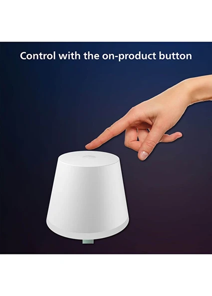 Philips Hue GO Belle Beyaz Taşınabilir Masa Lambası - 4