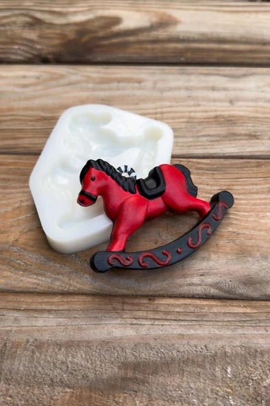 Sallanan At 2D Silikon Mum Kalıbı - Resim 4