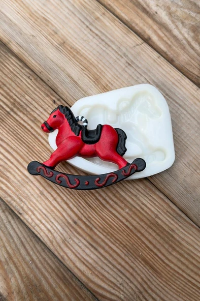 Sallanan At 2D Silikon Mum Kalıbı - Resim 3