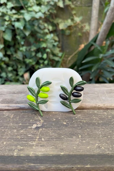 Zeytin Dalı İkili Silikon Mum Kalıbı - Resim 4