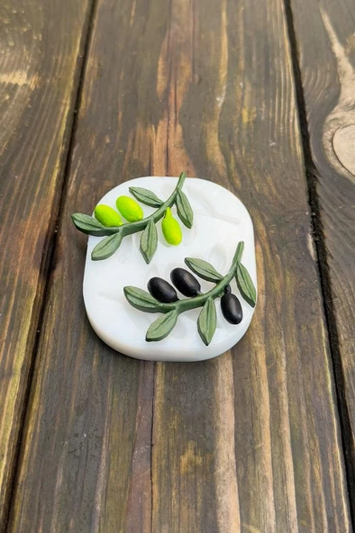 Zeytin Dalı İkili Silikon Mum Kalıbı ürün görseli