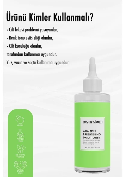 Maruderm Leke Karşıtı ve Aydınlatıcı AHA Tonik 250 ml - 2