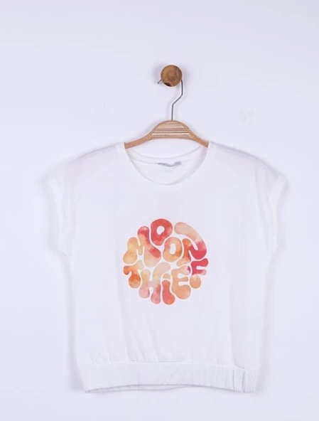 N.K. UNSEA Ekru Kız Çocuk Tshirt - Resim 4