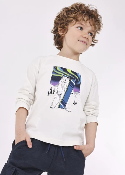 Mayoral Krem Çocuk Tshirt
