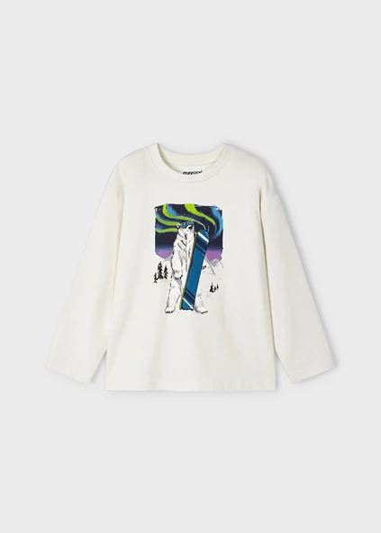Mayoral Krem Çocuk Tshirt - 4