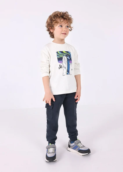 Mayoral Krem Çocuk Tshirt - 3