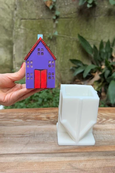 Ev Büyük Tekli Silikon Mum Kalıbı ürün görseli