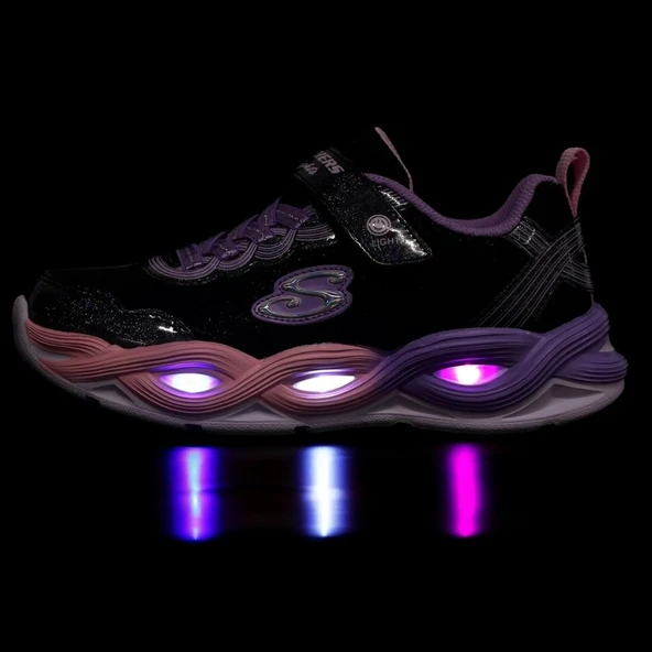 Skechers Twisty Glow 303717L Ortopedik Işıklı Çocuk Spor Ayakkabı - Resim 3