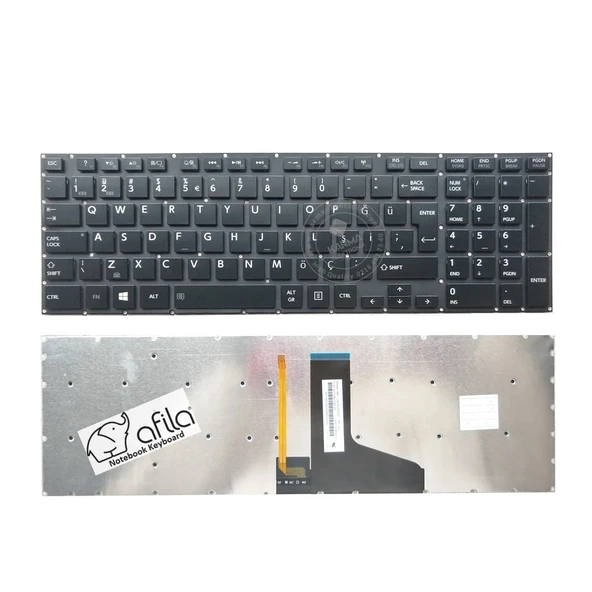 Toshiba Qosmio X70-B-10T, X70-B-110, X70-B-112, X75-A7295 Notebook Klavyesi (Siyah TR) ışıklı