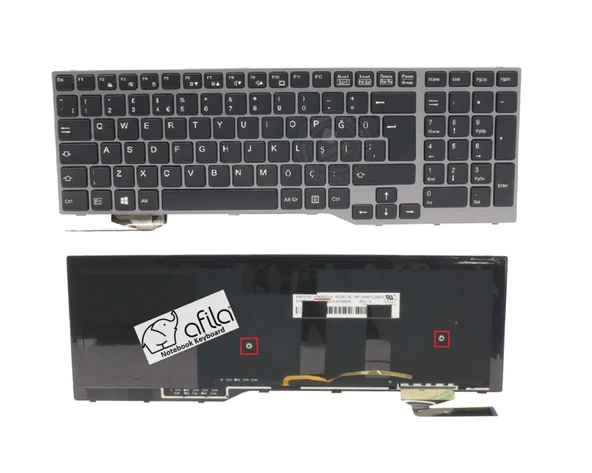 Fujitsu LifeBook E753 E754 E756 E554 E556 E557 Klavyesi (Siyah TR) ışıklı