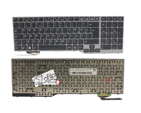 Fujitsu LifeBook E753 E754 E756 E554 E556 E557 Klavyesi (Siyah TR)