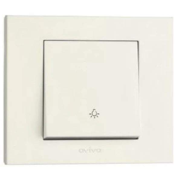 20 Adet Ovivo Grano Beyaz Zil Anahtarı Light Çerçeve Dahil