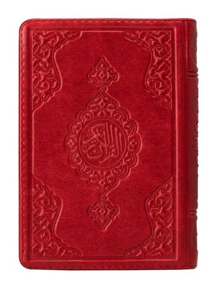 2 Renkli Kırmızı Çanta Boy Kur'an-I Kerim (Yaldızlı-Kılıflı) 2 Renkli Kuranı Kerimler