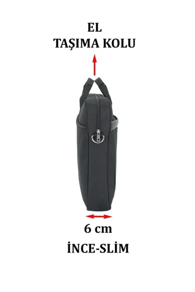 Case Club 2117 Büyük Boy 17,3 Inç Laptop Evrak Çantası Darbe Emici Koruma Su Geçirmez Kumaş - 7