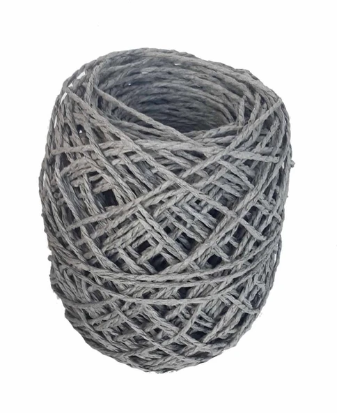 Çanta Aksesuar Gri 50 Gr Sarılmış Kağıt İp