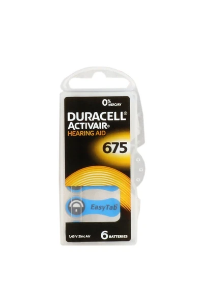 Duracell Activair İşitme Cihazı Pili No: 675 6'lı