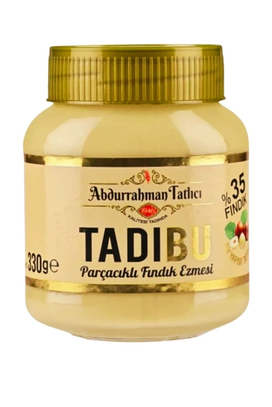 TADIBU-PARCACIKLI FINDIK KREMASI-330 gr (%35 FINDIK)(KORUYUCU EMULGATOR TRANS YAG ICERMEZ)