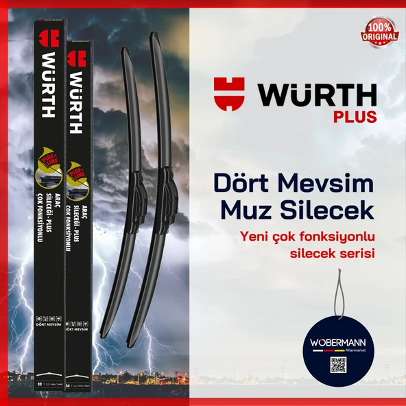 Wöbermann + Würth Fiat 500 2007-2020 Muz Silecek Takımı ürün görseli