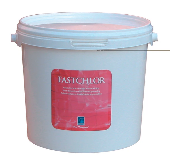 Gemaş FASTCHLOR 25 Kg %56 Aktif Toz Klor Stabilize Diklor Granül - %56 Chlorine Granular-ToptancıyızBiz