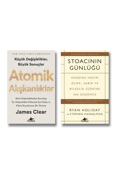 Atomik Alışkanlıklar - Stoacının Günlüğü 2 Kitap Set James Clear Ryan Holiday Stephen Hanselman