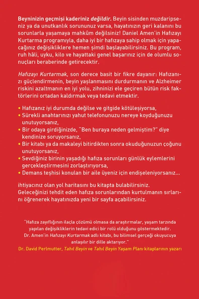Hafızayı Kurtarmak: Beyninizi Güçlendirin Hafıza Kaybına Son Verin Ve Unutkanlığı Geçmişte Bırakın  - Daniel G. Amen - 3