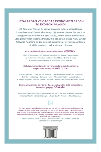 50 Ekonomi Klasiği: Kapitalizm Finans Ve Küresel Ekonomi Hakkındaki Fikirlere Giden Kısa Yol - Tom Butler Bowdon - 2