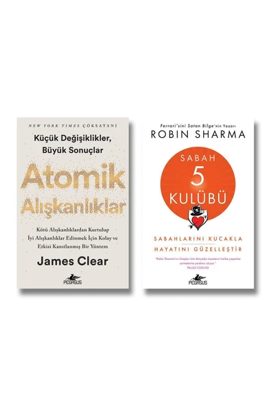 Atomik Alışkanlıklar - Sabah 5 Kulübü 2 Kitap Set James Clear Robin Sharma