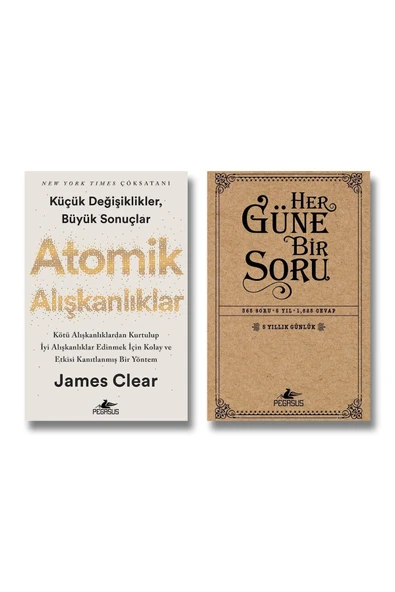 Atomik Alışkanlıklar - Her Güne Bir Soru 5 Yıllık Günlük 2 Kitap Set James Clear Potter Style