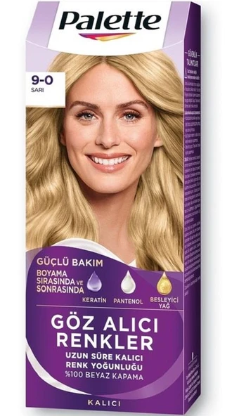 Palette Göz Alıcı Renkler Krem Saç Boyası 9-0 Sarı ürün görseli 1