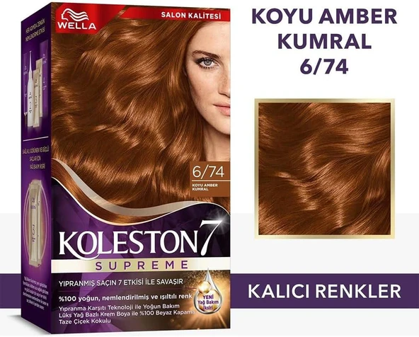 Koleston Kit Saç Boyası  6/74 Koyu Amber Kumral