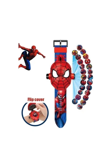 Prestij Oyuncak Kartelalı Spiderman Saat 3052,PROJEKSIYONLU Kol Saati