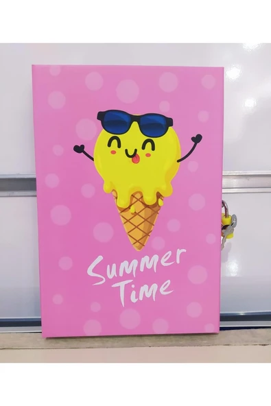 Mikro Hatıra Defteri Kilitli Hello Summer Ht-52