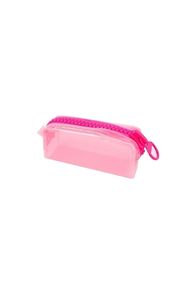 Unicus Big Zip Xl Neon Şeffaf Kalem Kutusu Pembe