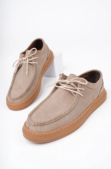 Muggo SANCHEZ Klasik Hakiki Deri Günlük Ortopedik Bağcıklı Erkek Casual Ayakkabı - 9